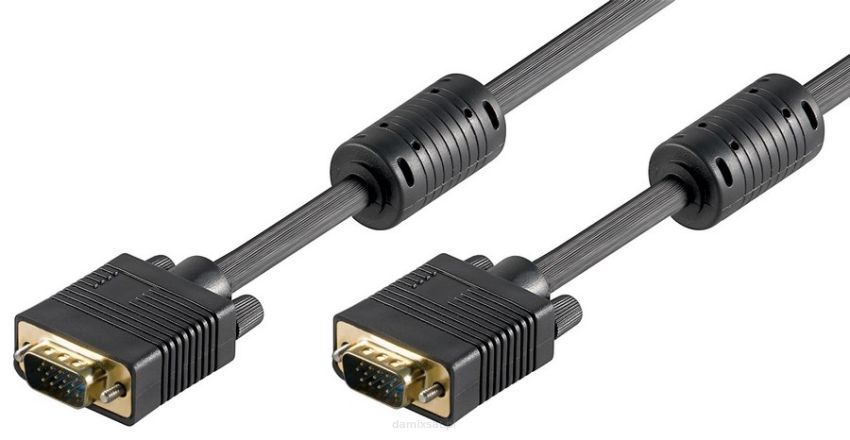 Kabel VGA Goobay M/M Gold czarny - 7m