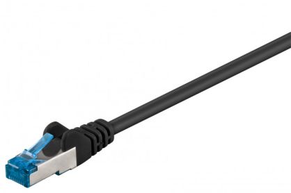 Kabel LAN Patchcord CAT 6A S/FTP czarny 0.25m