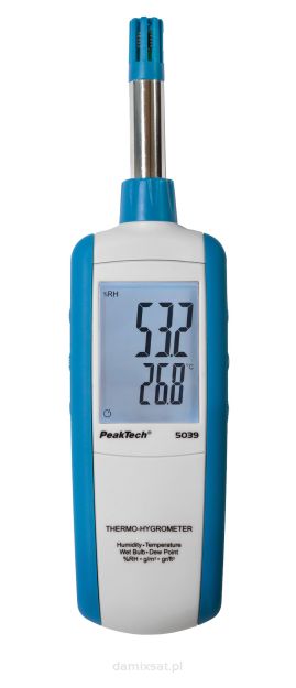 Termohigrometr z punktem rosy PeakTech 5039