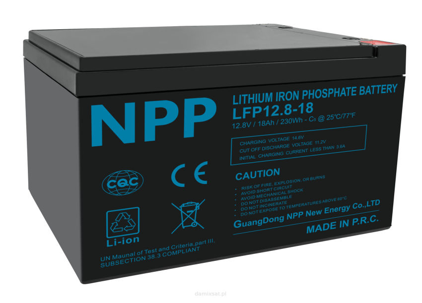 Akumulator LFP LiFePO4 12.8V 18Ah T2