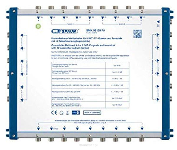 Multiswitch kaskadowy Spaun 9/9 na 12 SMK 99129 FA