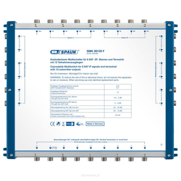 Multiswitch kaskadowy Spaun 9/9 na 12 SMK 99129 F