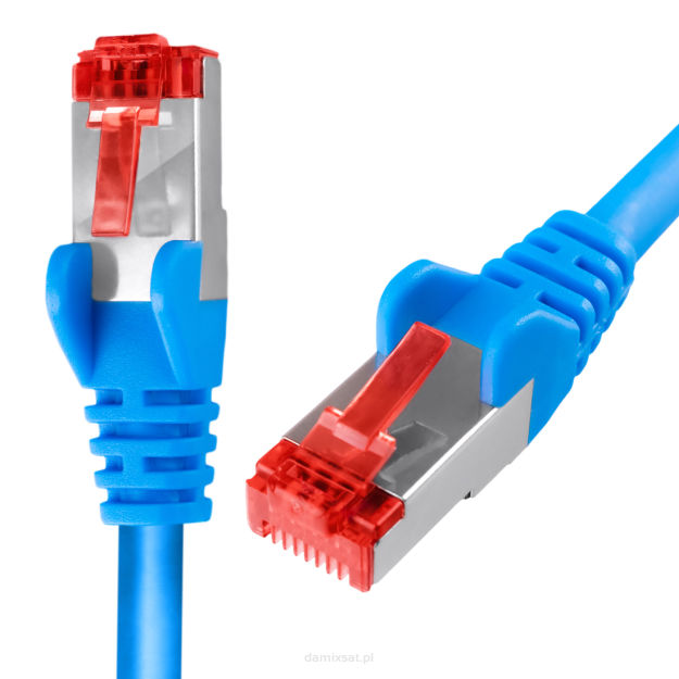 Kabel RJ45 CAT 6 S/FTP AWG27 LSZH niebieski 20m