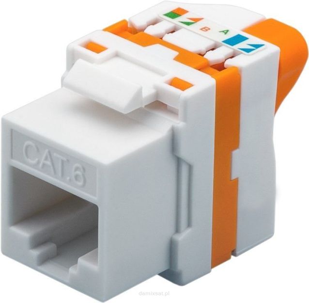 Złącze Keystone RJ45 CAT 6 UTP 250MHz nas. obrot.