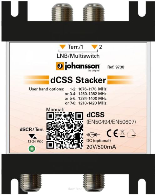 Multiswitch Unicable Johansson 9738 TWIN / 8x SCR