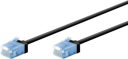 Kabel LAN Patchcord CAT 6A EXTRA FLEX czarny 3m