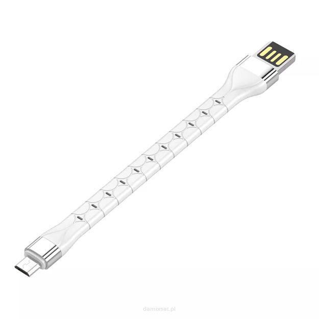 Kabel USB-A - micro-USB LDNIO 15cm biały LS50M