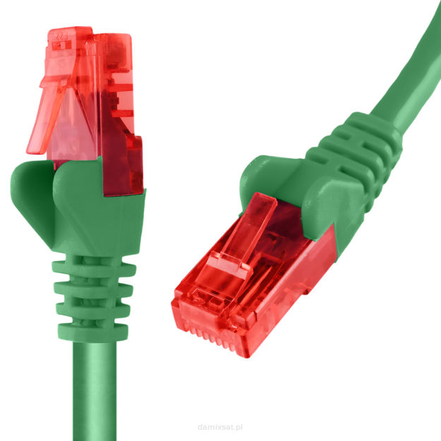 Kabel RJ45 CAT 6 U/UTP AWG24 zielony 20m