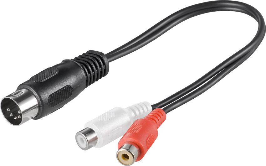 Adapter audio wtyk DIN 5-pin - 2x RCA Cinch Goobay