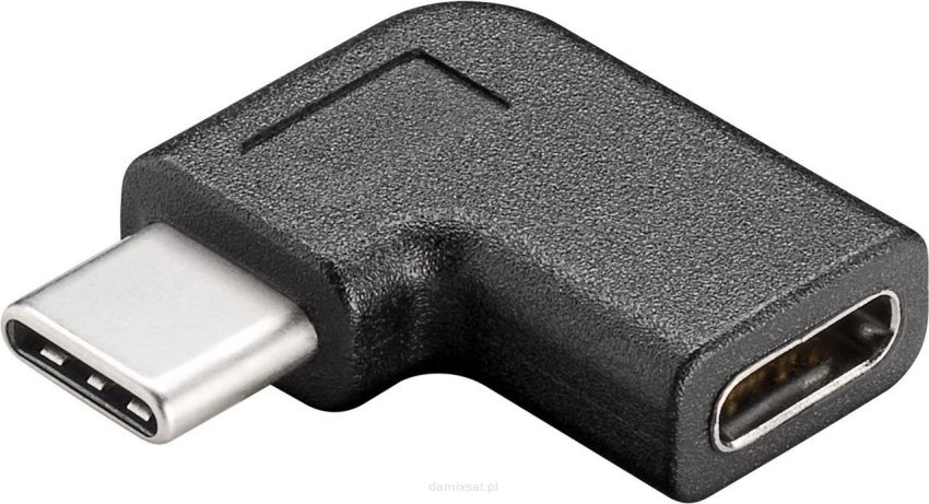 Adapter kątowy USB-C gniazdo-wtyk PŁASKI Goobay