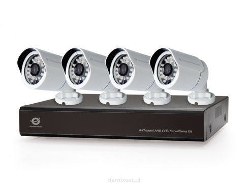 Zestaw CCTV KIT AHD 8CH DVR 4x kamery 1080P