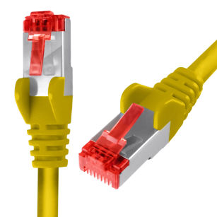 Kabel RJ45 CAT 6 S/FTP AWG27 LSZH żółty 0.5m