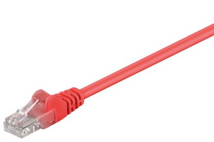 Kabel LAN Patchcord CAT 5E 0.25m czerwony