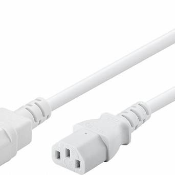 Kabel zasilający IEC C13 - C14 Goobay biały 0,5m
