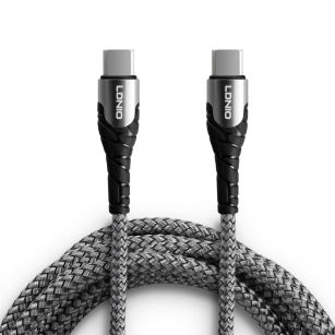 Kabel USB-C - USB-C LDNIO 65W 2m szary LC102