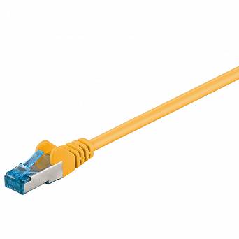 Kabel LAN Patchcord CAT 6A S/FTP żółty 1m