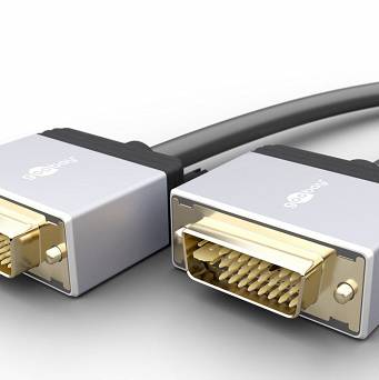 Kabel DVI-D - DVI-D (24+1 pin) DL Goobay Plus 5m