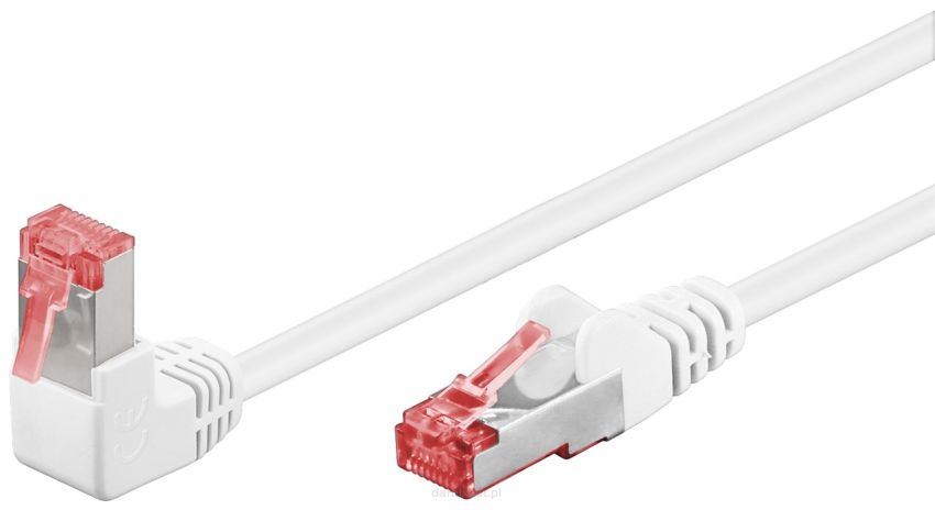 Kabel LAN Patchcord CAT 6 S/FTP 1x90 BIAŁY 1m