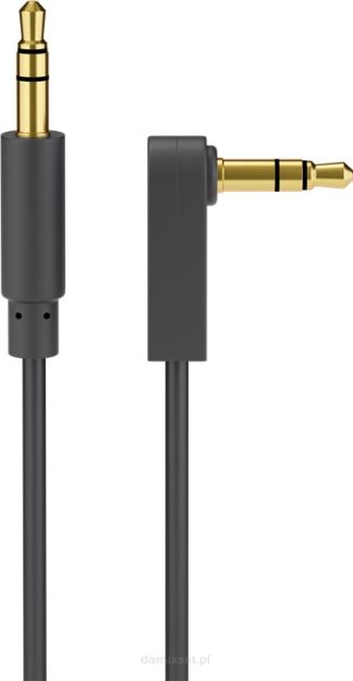 Kabel audio Jack 3.5mm AUX Goobay KĄTOWY 3m