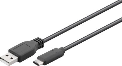 Kabel USB-C - USB-A 2.0 Czarny 1,8m Goobay