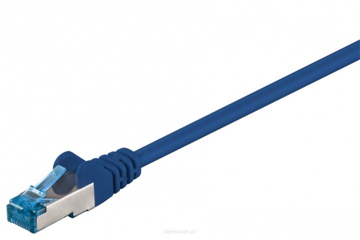 Kabel LAN Patchcord CAT 6A S/FTP niebieski 30m