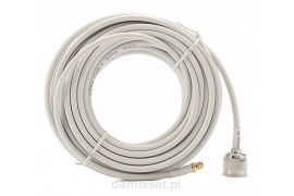 Kabel GSM wtyk RP SMA - wtyk N. biały 10m