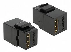 Złącze Keystone HDMI - HDMI beczka czarne