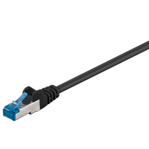Kabel LAN Patchcord CAT 6A S/FTP czarny 7.5m