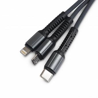 Kabel 3w1 USB-A - USB-C + micro + Lightning LDNIO