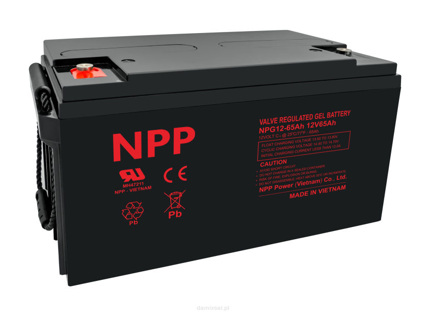 Akumulator Żelowy NPG 12V 65Ah NPP AGM DEEP GEL