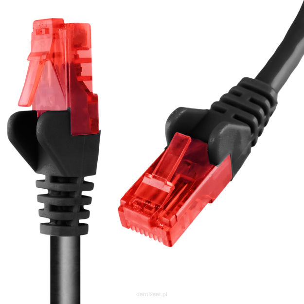 Kabel RJ45 CAT 6 U/UTP AWG24 czarny 30m