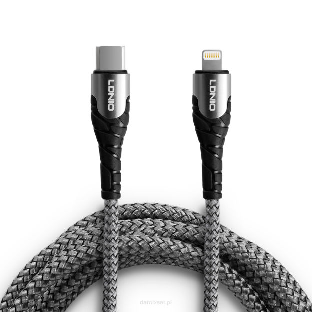 Kabel USB-C - Lightning LDNIO 2m szary 30W LC112