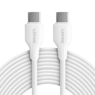 Kabel USB-C - USB-C LDNIO 2m 65W biały LC122C