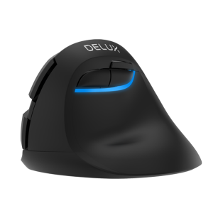 Mysz pionowa Delux M618 MINI czarna, bezprzewodowa