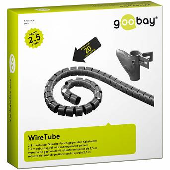 Maskownica kabli WireTube Goobay 2,5m Czarna