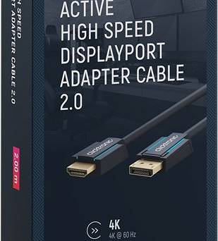 CLICKTRONIC Kabel DisplayPort DP - HDMI 2.0 4K 2m
