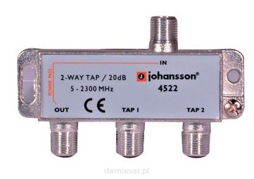 Odgałęźnik 2-krotny 5-2300 MHz Johansson 4522 20dB