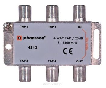 Odgałęźnik 4-krotny 5-2300 MHz Johansson 4543 25dB