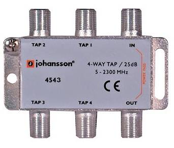 4 WAY TAP Odgałęźnik 4-krotny Johansson 25 dB 4543