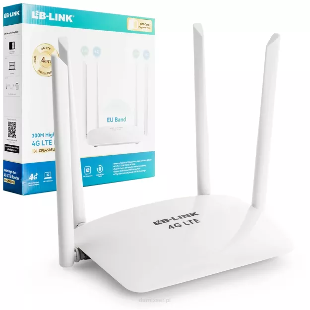 Router LB-Link LTE 4G Wi-Fi N300 BL-CPE450EU SIM