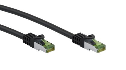 Kabel LAN Patchcord CAT 8.1 GHMT S/FTP czarny 0.25