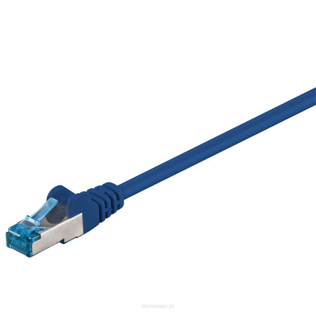 Kabel LAN Patchcord CAT 6A S/FTP niebieski 10m