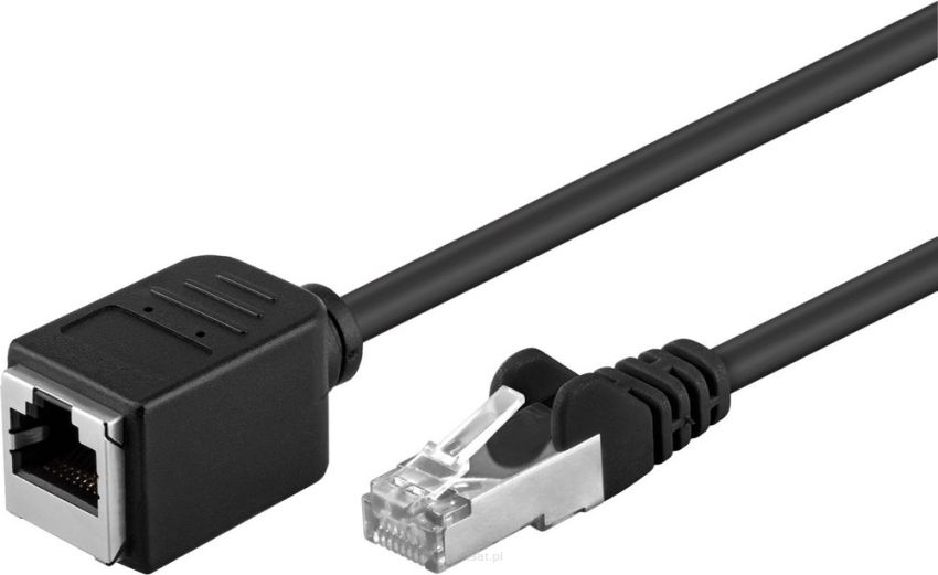 Kabel LAN przedłużacz CAT 5E czarny 2m