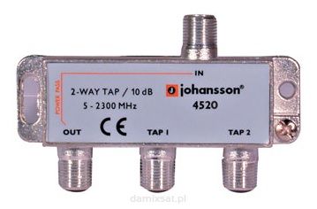 Odgałęźnik 2-krotny 5-2300 MHz Johansson 4520 10dB