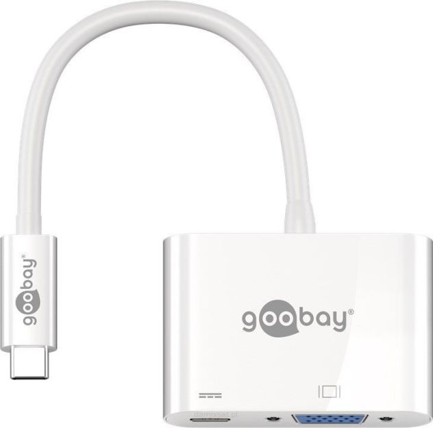 Adapter USB-C na VGA + USB-C PowerDelivery Goobay