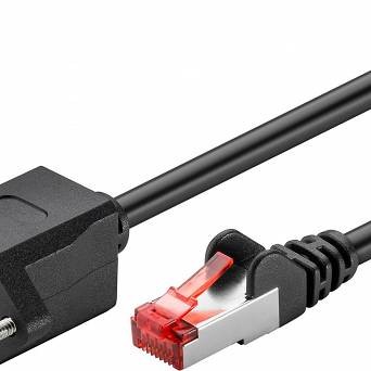Kabel LAN przedłużacz CAT 6 F/UTP czarny 1m