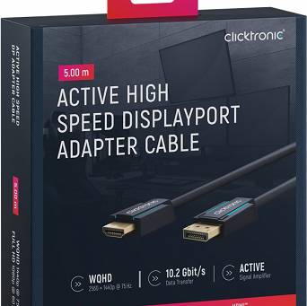 CLICKTRONIC Kabel DisplayPort DP - HDMI 5m