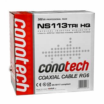 kabel RG6U CU Conotech NS 113TRI-HQ Pulbox 300m