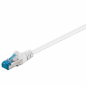Kabel LAN Patchcord CAT 6A S/FTP biały 0,5m