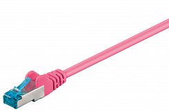 Kabel LAN Patchcord CAT 6A S/FTP różowy 0,25m